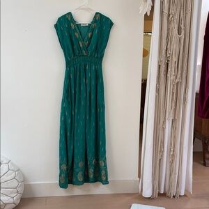 100% cotton Emerald green  Maxi Dress